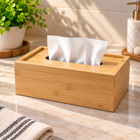Heavy Wooden Tissue Box