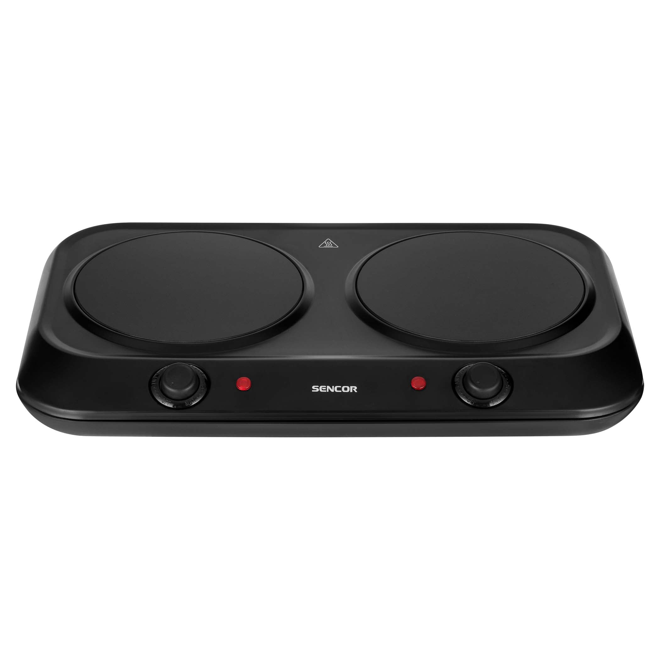 Double Infrared Cooking Plate SCP2263BK 2400W with Dual Glass Ceramic Hotplates – Compact Electric Cooker - Habitt