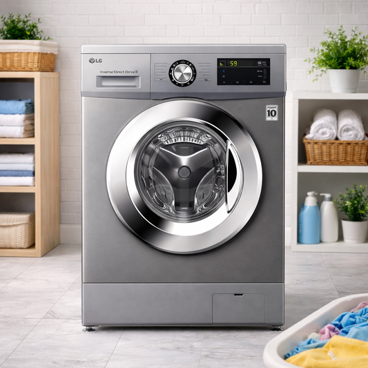 LG Front Load Washing Machine 10.5kg with Smart Inverter Technology – Energy Efficient & Powerful Cleaning (F4V5RGP2T)