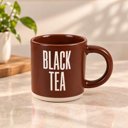 Black Tea Mug Tan | Ceramic Coffee & Tea Cup