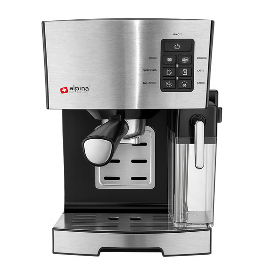 Alpina SF-2812 Espresso Coffee Machine – 15-Bar Italian Pump, 1470W, Built-In Milk Frother & 700ml Milk Tank