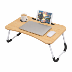 Imperial Folding Laptop Table – Portable Bed Desk with Cup Holder & Tablet Slot - Habitt
