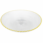 Acrylic Fruit Bowl with Golden Edge – Elegant Serving Bowl (Small, Large) - Habitt