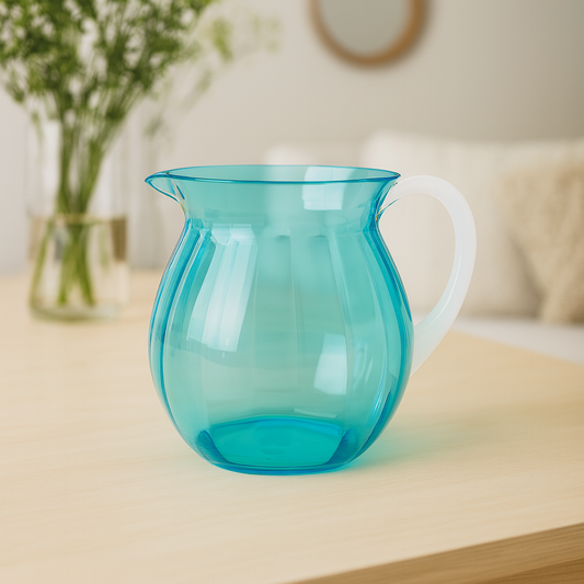 Sky Blue Lassi Jug – Premium Transparent Polycarbonate Pitcher for Lassi, Juice & Water