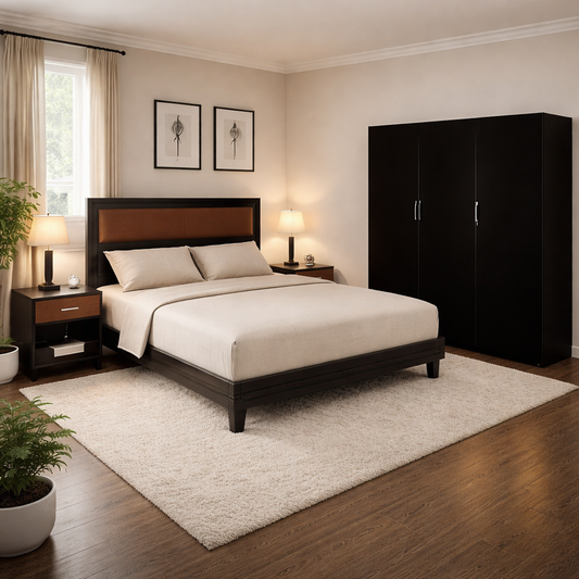 Kenton X - Bed, Dresser & 3 Door wardrobe - Habitt