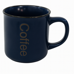 Navy Blue Coffee Mug – Minimalist Text Design