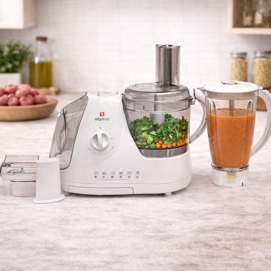 Alpina Food Processor SF-4002-SB with Juice Extractor & Citrus Press – Multi-Function Kitchen Processor