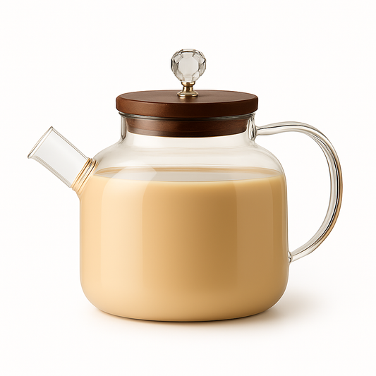 Elegant Glass Kettle with Wooden Lid – 1 Litre &1.5 Litre