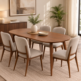 Nysa Oval 6 Person Dining Table with Chairs
