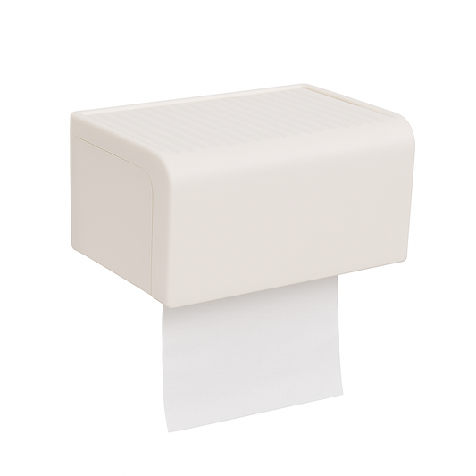 Minimalist Wall-Mounted Toilet Tissue Box – Beige