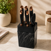 7 Pcs Stainless Steel Knife Set with Block – Premium Kitchen Knives & Scissors