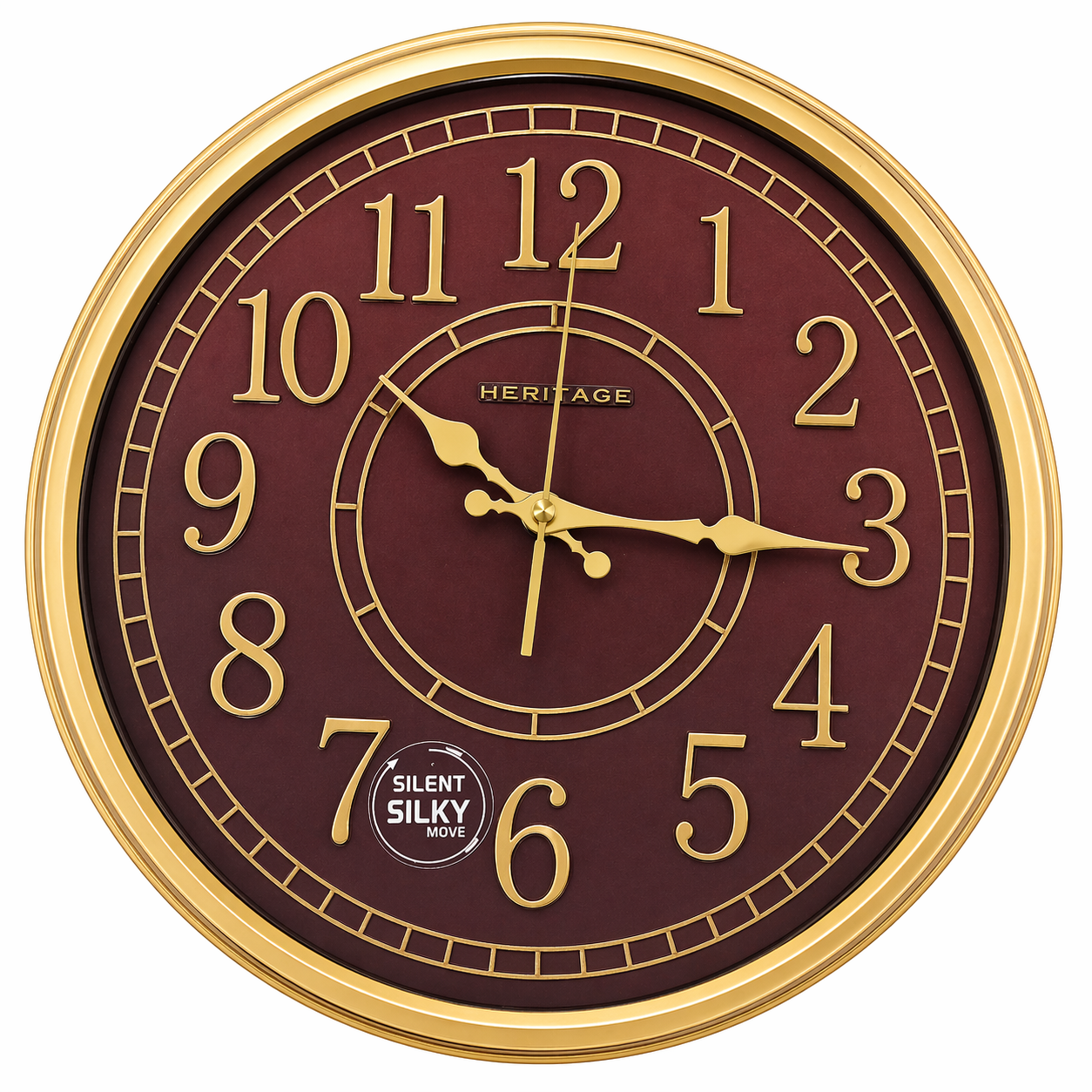 HERITAGE Wall Clock Momentum 15" – Royal Vintage Edition - Habitt