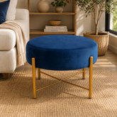 Puff With Powder Coated Legs S-34