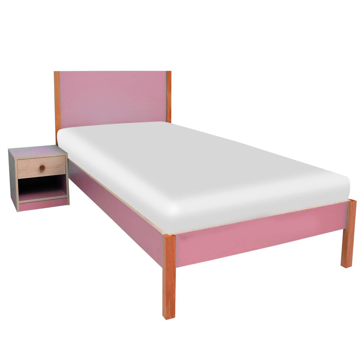 Rose Bundle (Bed, side table, Dresser & Wardrobe)