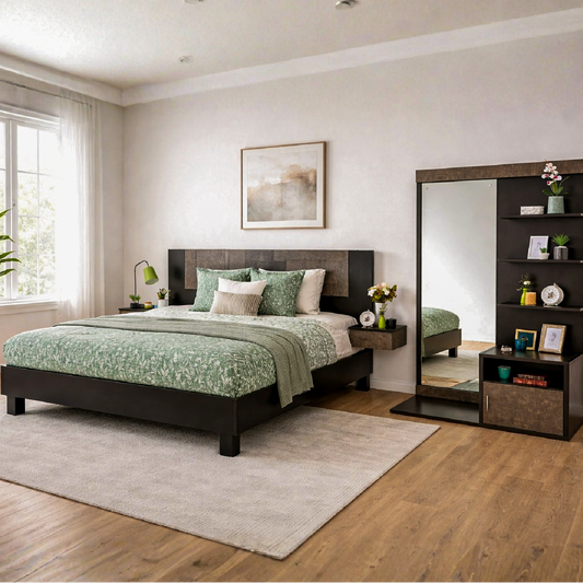 Novak - Bed with sides & Dresser