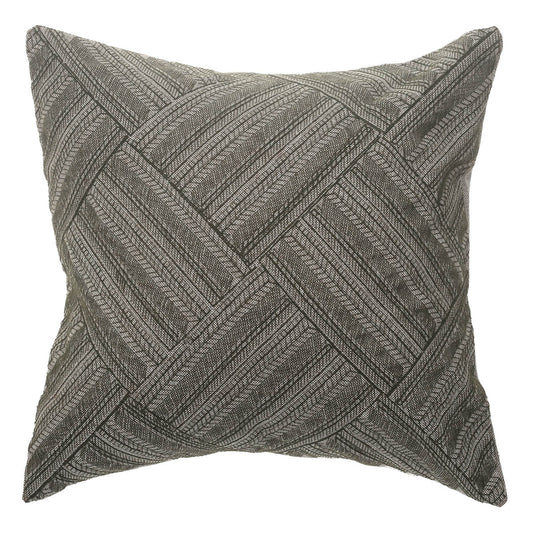 Woven Calm Cushion Cover 20x20" – Textured Geometric Decorative Pillow Cover - Habitt