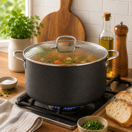 Doria Aluminum Non-Stick Casserole with Lid – 32x20 cm