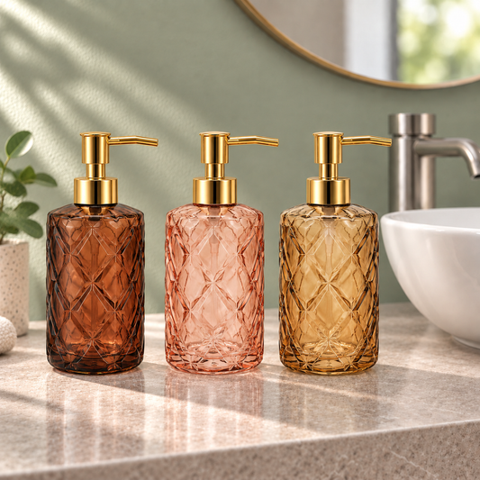 Glass Diamond Soap Dispenser Mix Color | Design Soap Bottle