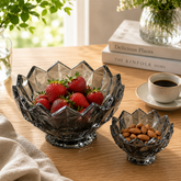Smoky-Tinted Crystal-Cut 7-Piece Fruit Bowl Set – 200/105 mm Bowls