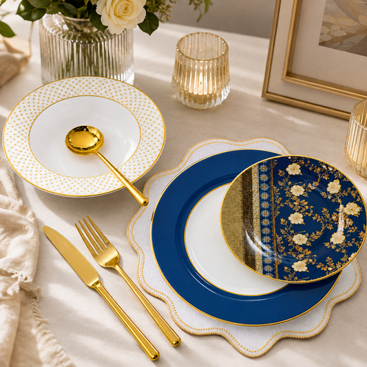 18 PCS Classic Plate Set – Stylish Dinnerware Collection for Every Occasion