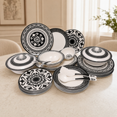Dinner Set Monochrome Black