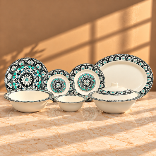 Ebony Symphony Dinner Set