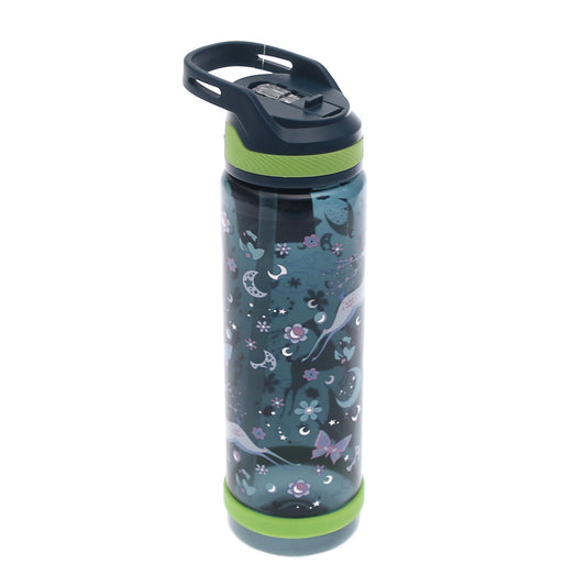 Sports Water Bottle with Straw – 800ml Flip‑Top Leak‑Proof Design (Black, Green, Blue, Purple)