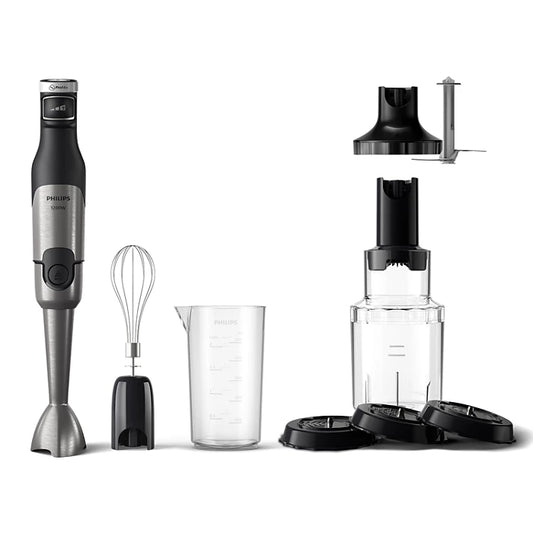 Philips 5000 Series Hand Blender 1200W with ProMix Technology, XL Chopper & Whisk – High-Performance Metal Body (HR2684/00)