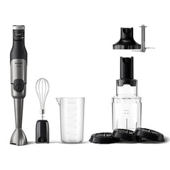 Philips 5000 Series Hand Blender 1200W with ProMix Technology, XL Chopper & Whisk – High-Performance Metal Body (HR2684/00) - Habitt