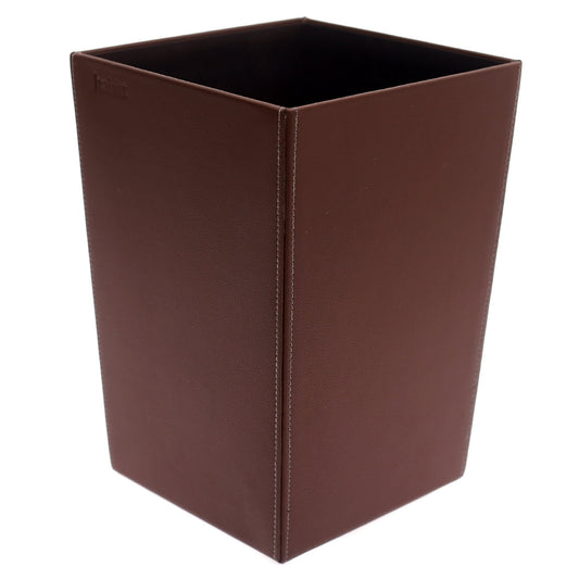 Leather dust bin (Brown) - Habitt