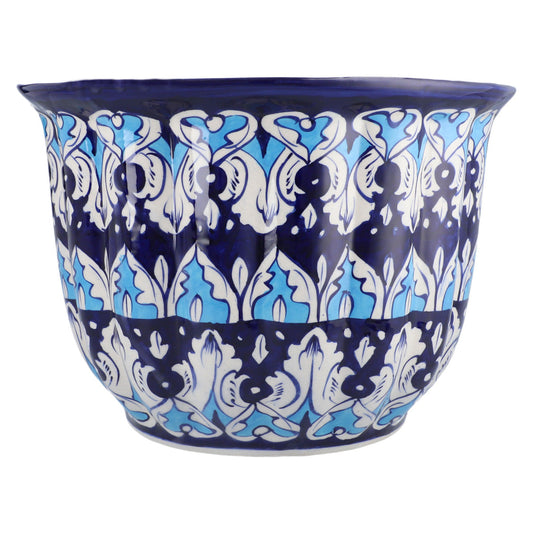 Planter Ceramic.Multi Large Blue Pottery - Habitt