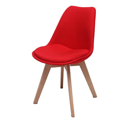 Gigma Red W/Fabric Chair, Set of 2