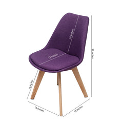 Gigma Purple W/Fabric Chair, Set of 2