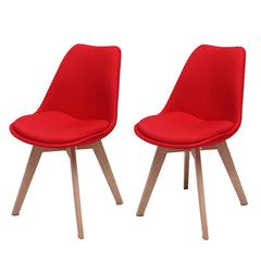 Gigma Red W/Fabric Chair, Set of 2