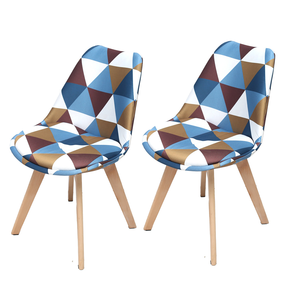 Gigma Printed  W/Fabric Chair, Set of 2