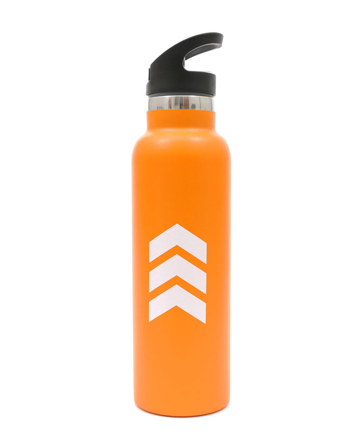 Straw Lid Bottle Metal Orange 600 ML