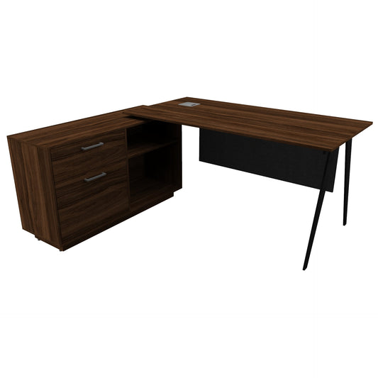 Office Furniture - Manager Desk with Side Rack - FINN SERIES - Habitt