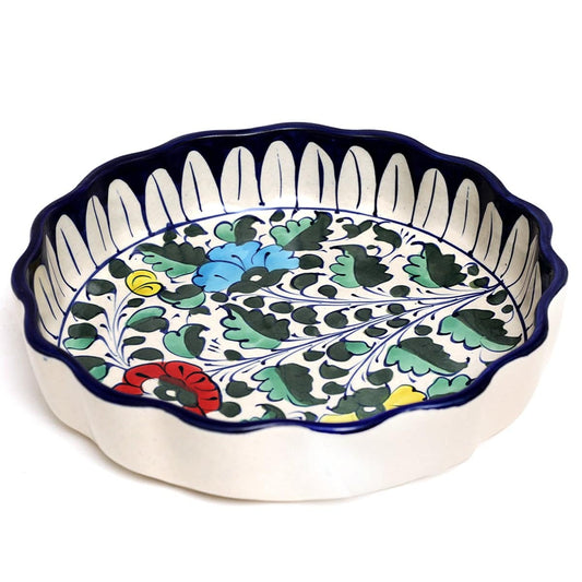 Platter Ceramic Blue White 773EE - Habitt