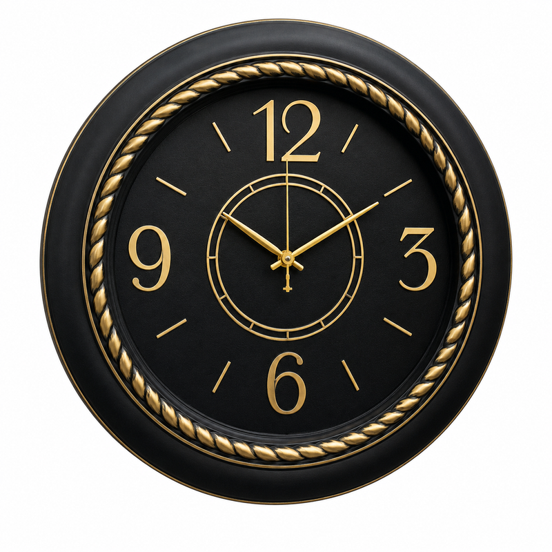 Heritage Prague Wall Clock – 18 Inch Plastic Frame