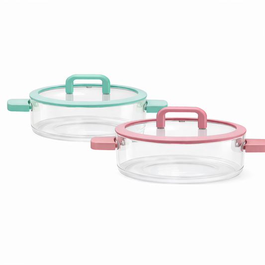 Colorful Double Handle Glass Pot – 1.8 L