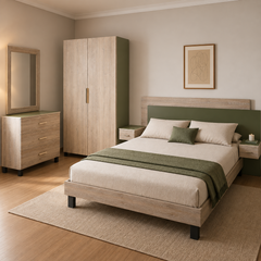 Hyphen Bedroom Set – Bed, Dresser & 2 Door Wardrobe