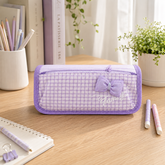 Pastel Bow Pencil Pouch