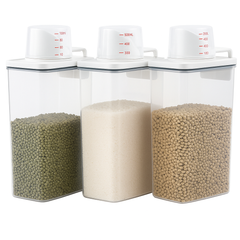 1Pc Premium Airtight Rice Dispenser 2.5KG – Kitchen Food Storage Container with Measuring Cup