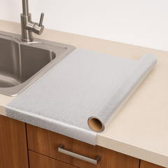Kitchen Silver Sheet 60×2M Heat-Resistant Waterproof Foil for Counter & Shelf Protection