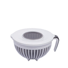 1pc Large Mixing & Strainer Bowl with Handle (Assorted)  – 1800ml Multi-Purpose Kitchen Colander (Coffee Brown, Red, Green, white)