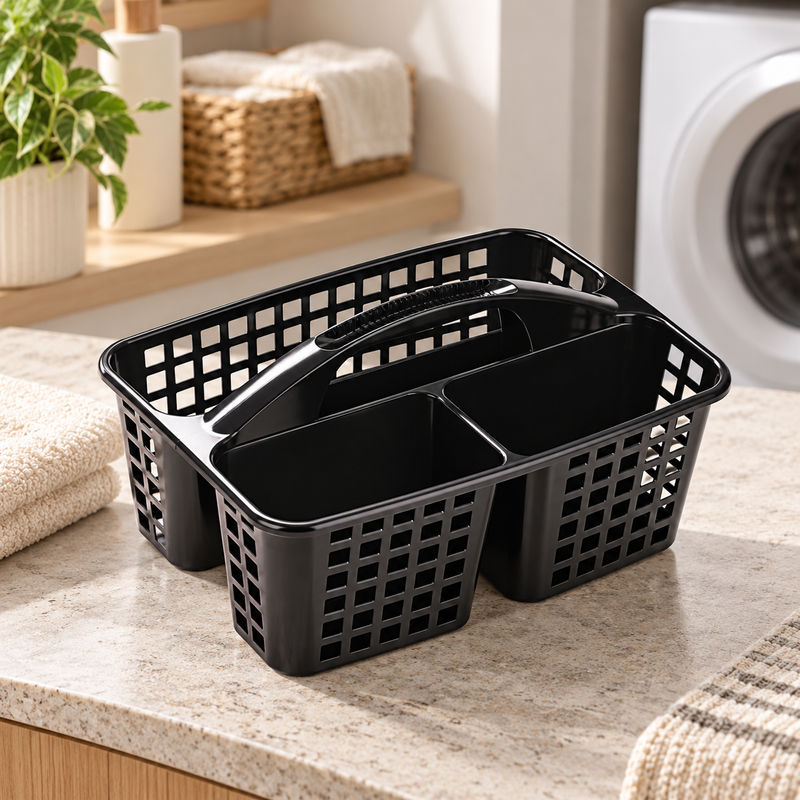 Cleaning Multi Organiser Basket – Black, Brown ,Grey & White