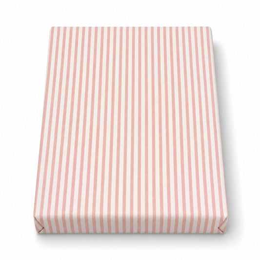 Pink linear Double Bed Sheet 96x102"