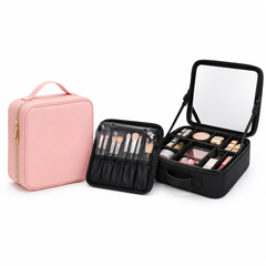 Cosmetic Bag with LED Light and Mirror