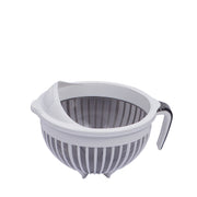 1pc Large Mixing & Strainer Bowl with Handle (Assorted)  – 1800ml Multi-Purpose Kitchen Colander (Coffee Brown, Red, Green, white) - Habitt