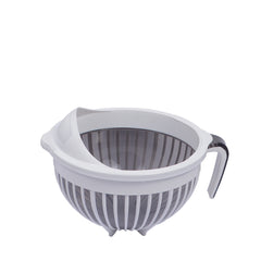 1pc Large Mixing & Strainer Bowl with Handle (Assorted)  – 1800ml Multi-Purpose Kitchen Colander (Coffee Brown, Red, Green, white)